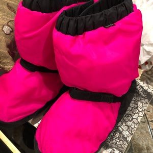 Bloch Child Size L Hot Pink Warm Up Booties